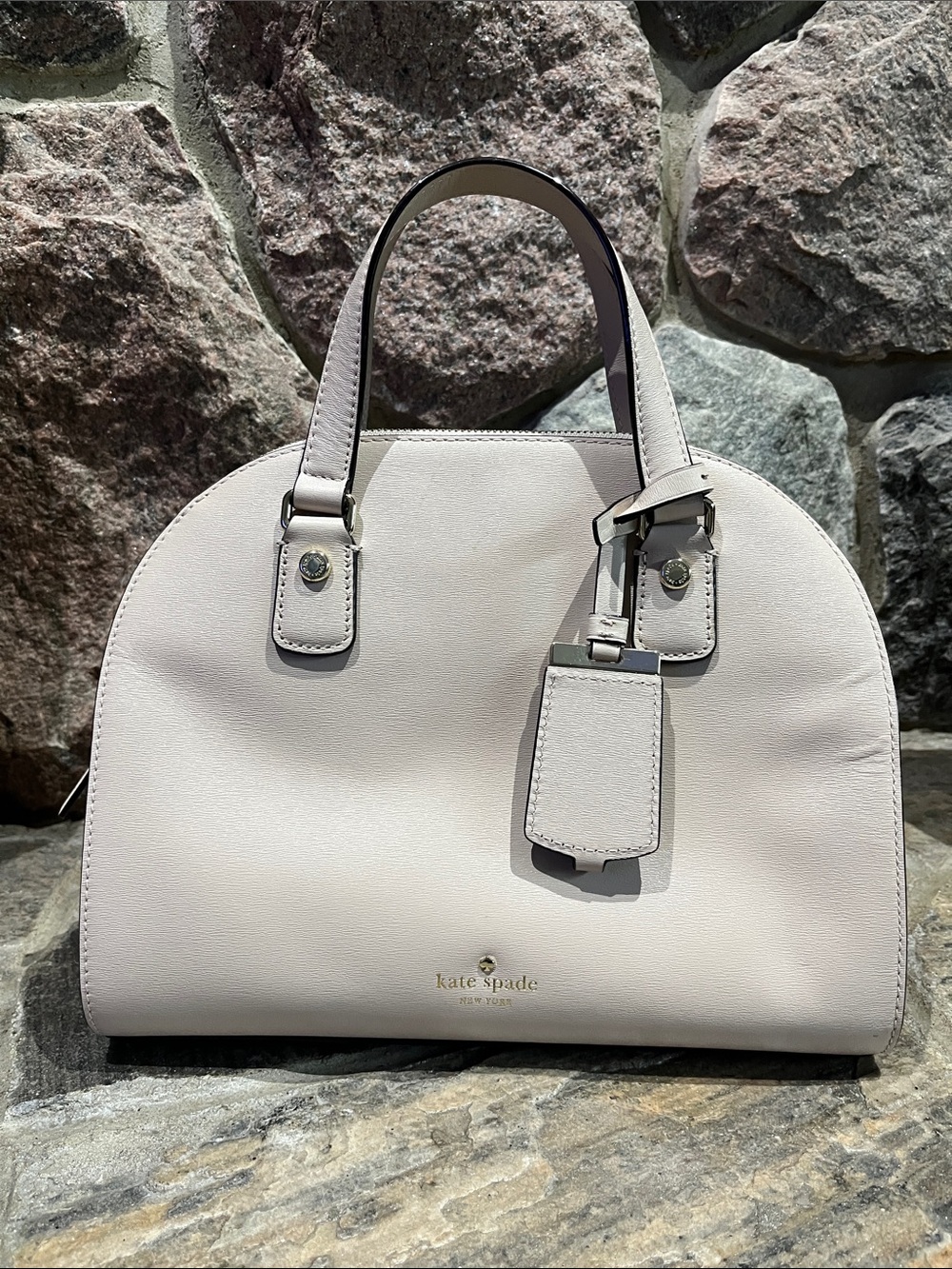 kate spade Pale Pink Leather Dome Satchel